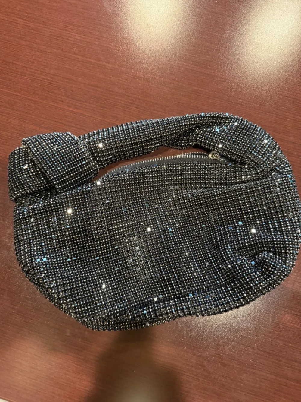 Black Sequin Evening Clutch